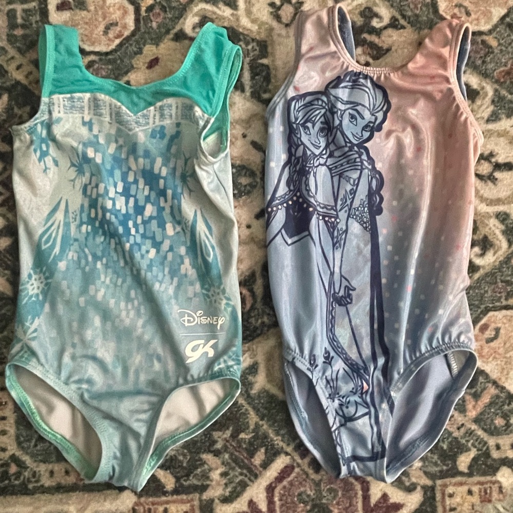 GK Disney Frozen Leotards - Blue and Pink